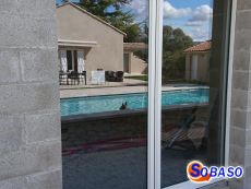 Galandage aluminium blanc 2 vantaux