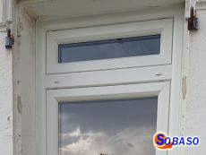 Menuiserie PVC avec imposte à soufflet