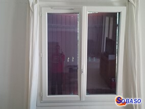 Menuiserie PVC 2vtx blanche oscillo battant