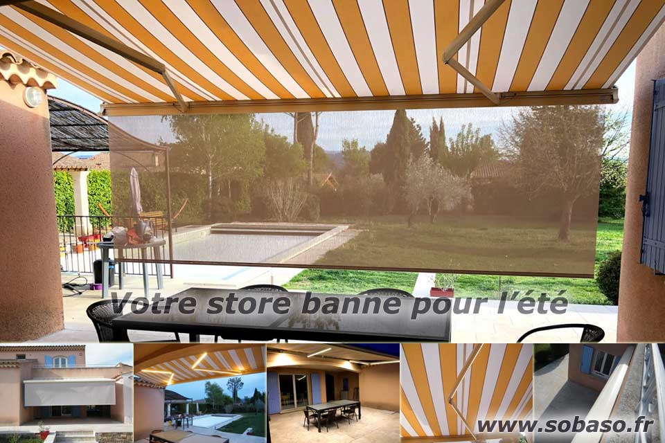 Commandez votre store banne avec LED + lambrequin enroulable SOMFY !